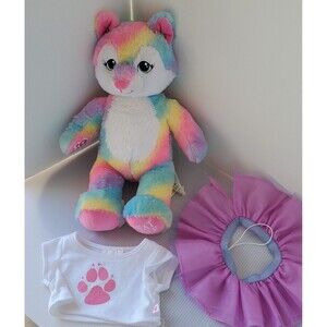Build-A-Bear Great Wolf Lodge Plush Sherbet Rainbow Exclusive Limited Stuffed 21